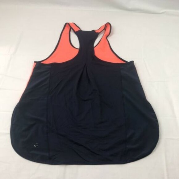 Lululemon Pump It Up Tank Top Singlet Flare‎ Orange Inkwell Blue Size 6 - Picture 7 of 10